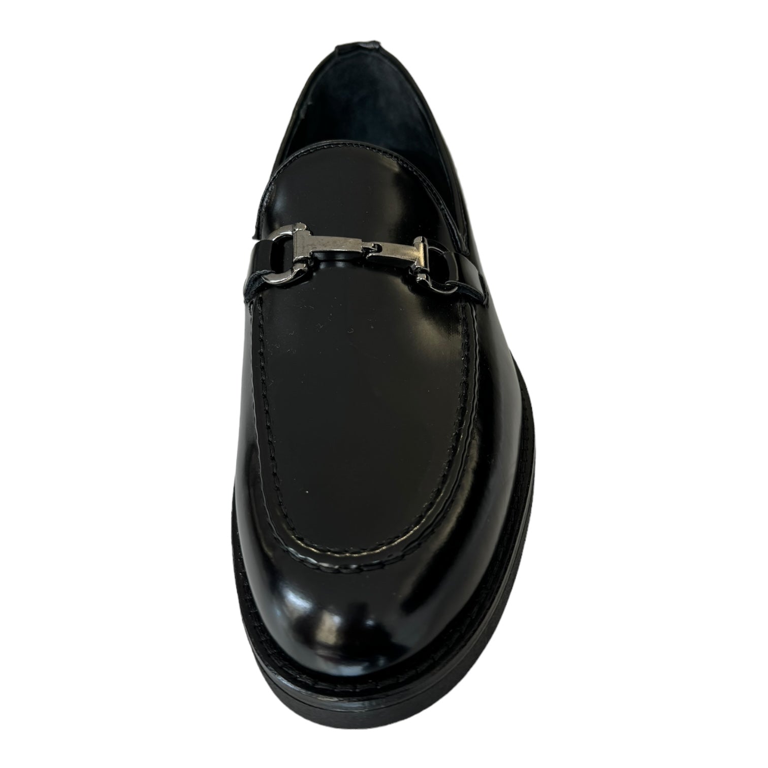 MOCASSINS À BOUCLE NOIRE